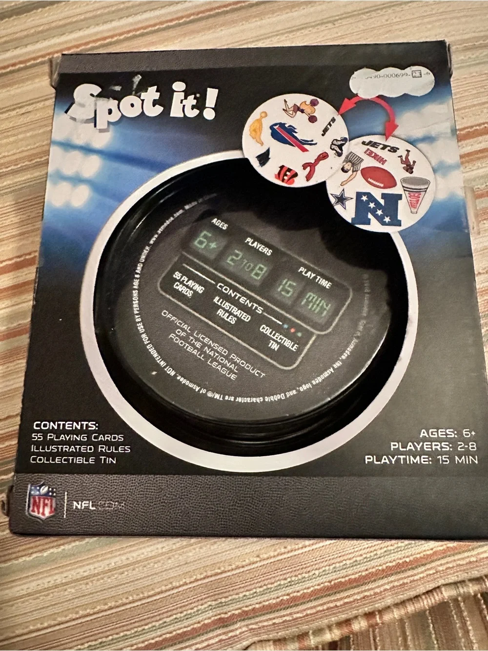 NFL Spot It! NFL Edition Matching Game - Black, Red, White